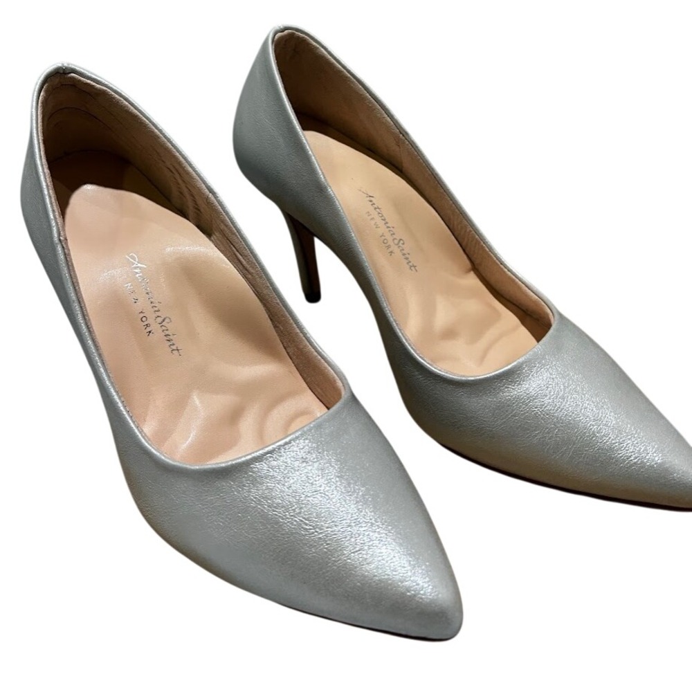 Antonia Saint NY Victoria Hello 3.0 Silver Metallic, Size 7.5